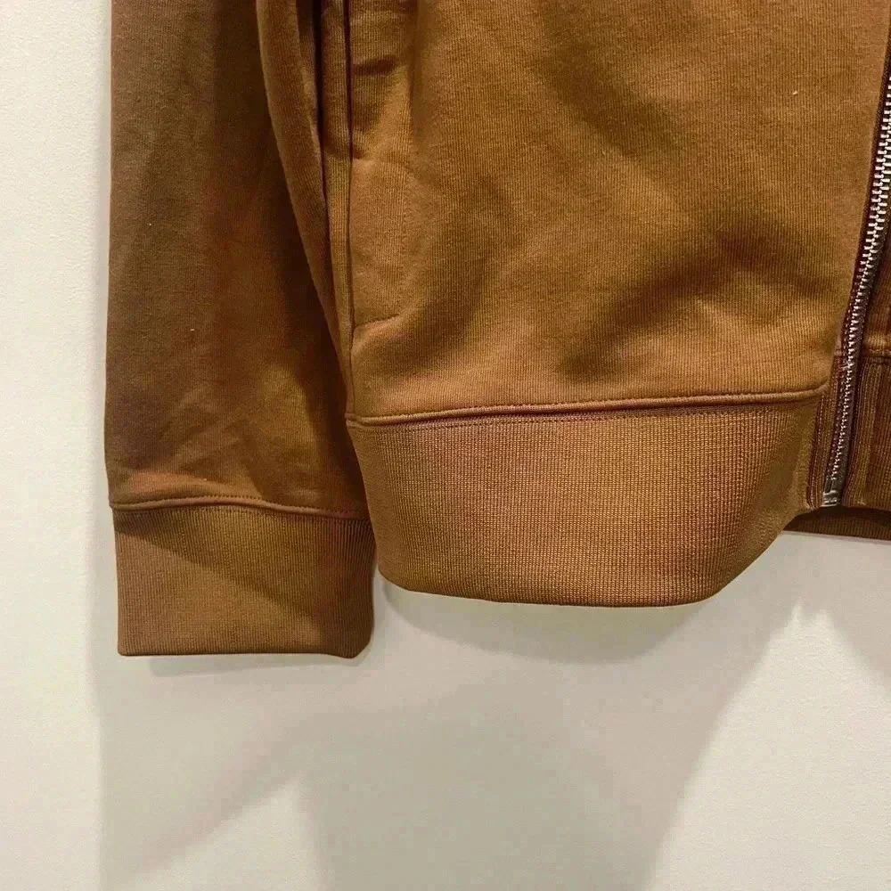 H&M Men's M Brown Bomber Jacket Comfort Knit with Pockets​​